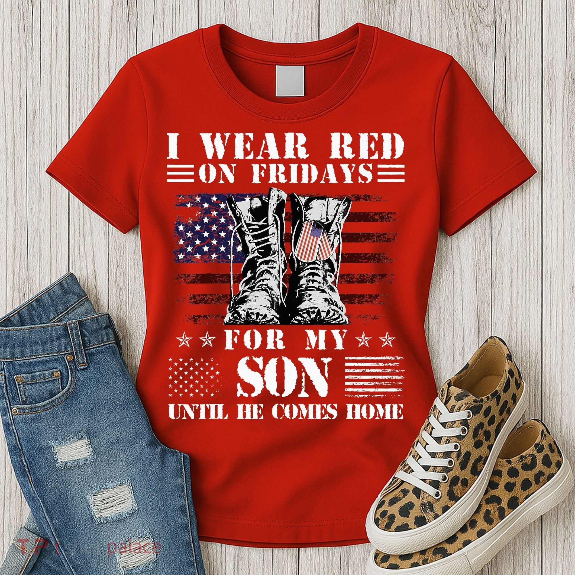 I Wear Red On Fridays For My SON Until He Comes Home Women's T-Shirt