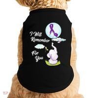 I Will Remember For You Alzheimers Awareness Elephant Ribbon Doggie Tank thumb 0