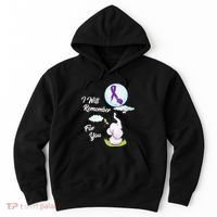 I Will Remember For You Alzheimers Awareness Elephant Ribbon Hoodie thumb 0