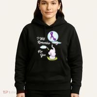 I Will Remember For You Alzheimers Awareness Elephant Ribbon Hoodie thumb 5
