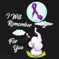 I Will Remember For You Alzheimers Awareness Elephant Ribbon Women's Hoodie thumb 2