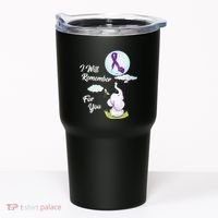 I Will Remember For You Alzheimers Awareness Elephant Ribbon Tumbler thumb 0