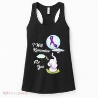 I Will Remember For You Alzheimers Awareness Elephant Ribbon Women's Tank Top thumb 0