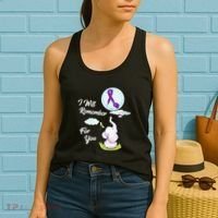 I Will Remember For You Alzheimers Awareness Elephant Ribbon Women's Tank Top thumb 2