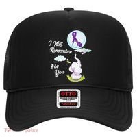 I Will Remember For You Alzheimers Awareness Elephant Ribbon Hat thumb 0