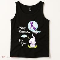 I Will Remember For You Alzheimers Awareness Elephant Ribbon Tank Top thumb 2