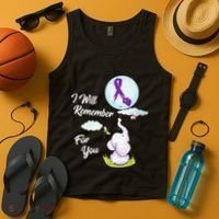 I Will Remember For You Alzheimers Awareness Elephant Ribbon Tank Top thumb 4