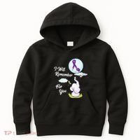 I Will Remember For You Alzheimers Awareness Elephant Ribbon Kids Hoodie thumb 0