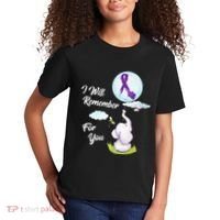 I Will Remember For You Alzheimers Awareness Elephant Ribbon Kids T-Shirt thumb 2