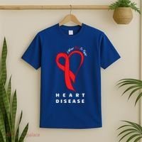 I Wear Red To Fight Heart Disease Awareness Chd Funny Gift Ribbon Gift T-Shirt thumb 2