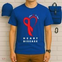 I Wear Red To Fight Heart Disease Awareness Chd Funny Gift Ribbon Gift T-Shirt thumb 6