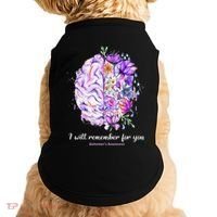 I Will Remember For You Brain AlzheimerS Awareness Doggie Tank thumb 0