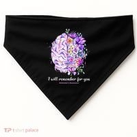 I Will Remember For You Brain AlzheimerS Awareness USA-Made Doggie Bandana thumb 0