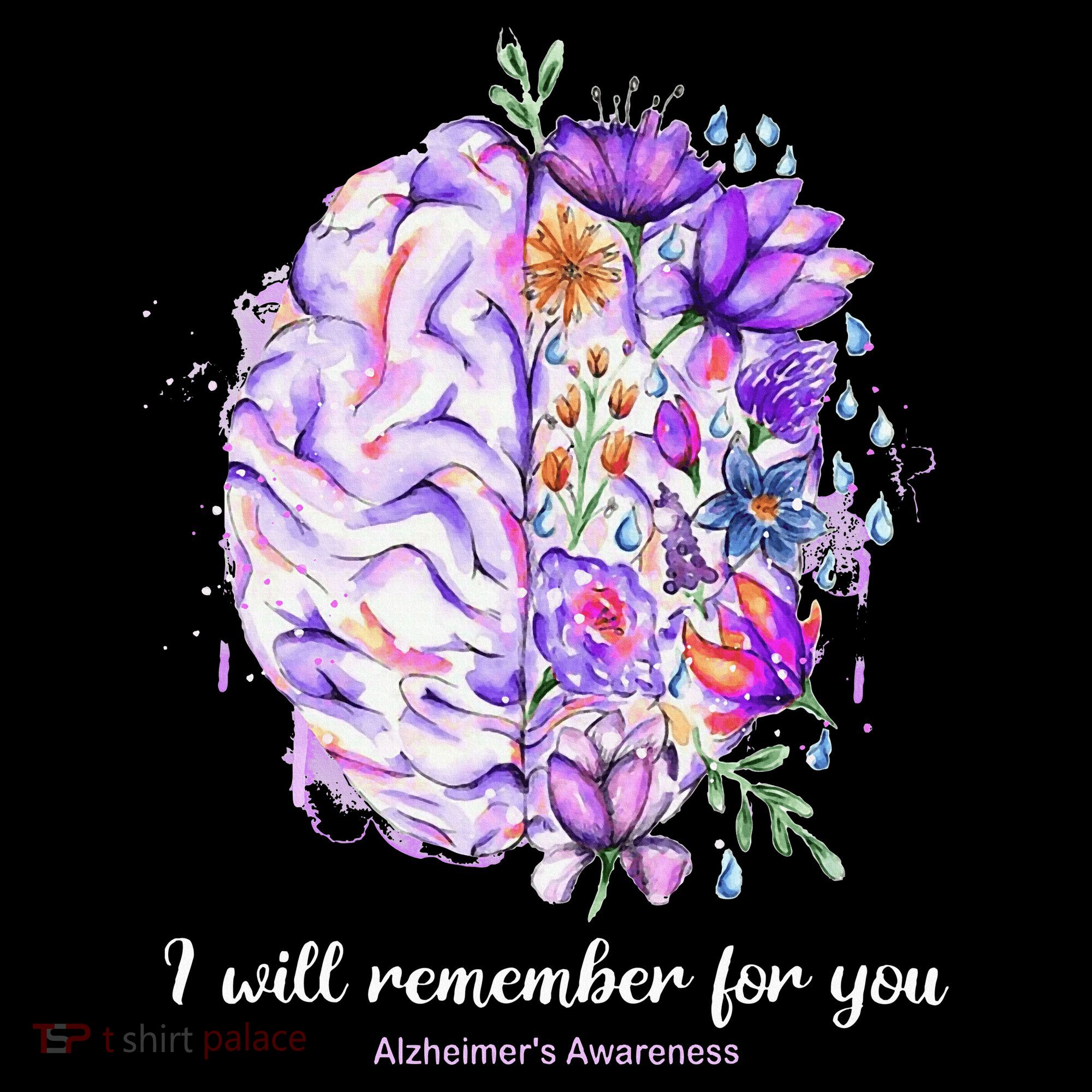 I Will Remember For You Brain AlzheimerS Awareness Women's Hoodie