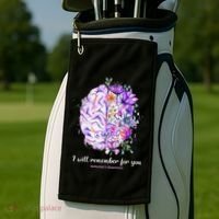 I Will Remember For You Brain AlzheimerS Awareness Golf Towel thumb 2