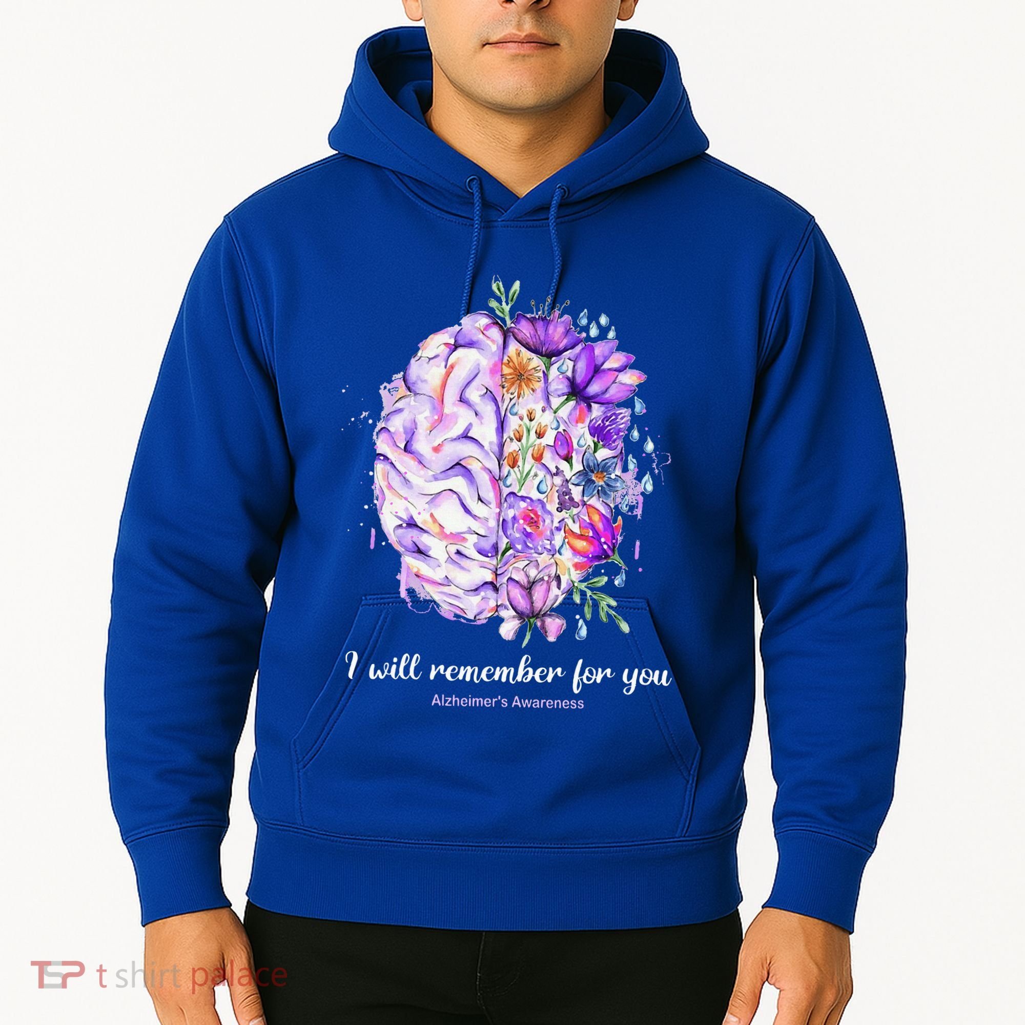 I Will Remember For You Brain AlzheimerS Awareness Hoodie