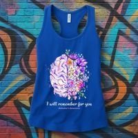I Will Remember For You Brain AlzheimerS Awareness Women's Tank Top thumb 3