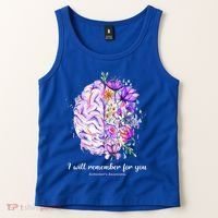 I Will Remember For You Brain AlzheimerS Awareness Tank Top thumb 2