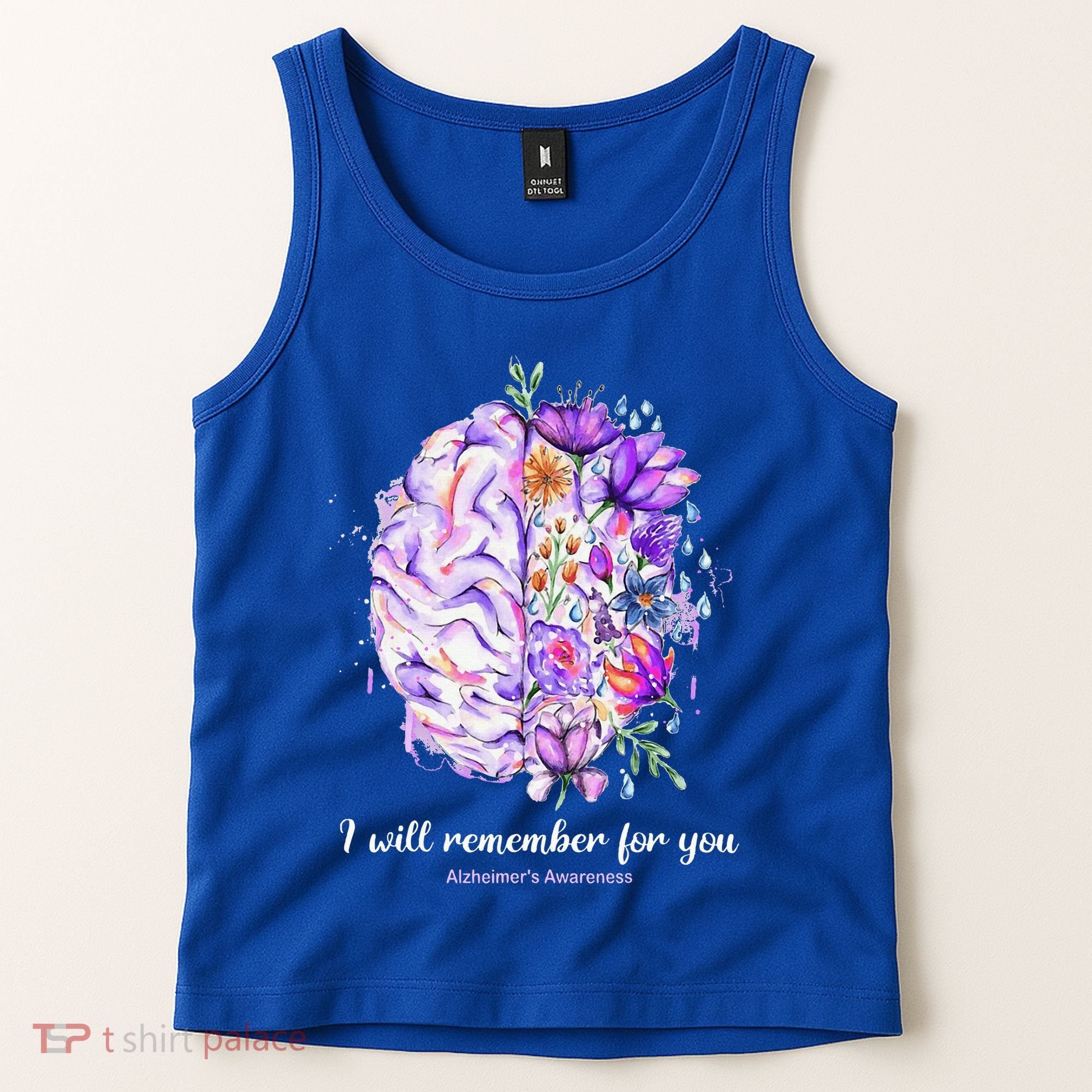 I Will Remember For You Brain AlzheimerS Awareness Tank Top
