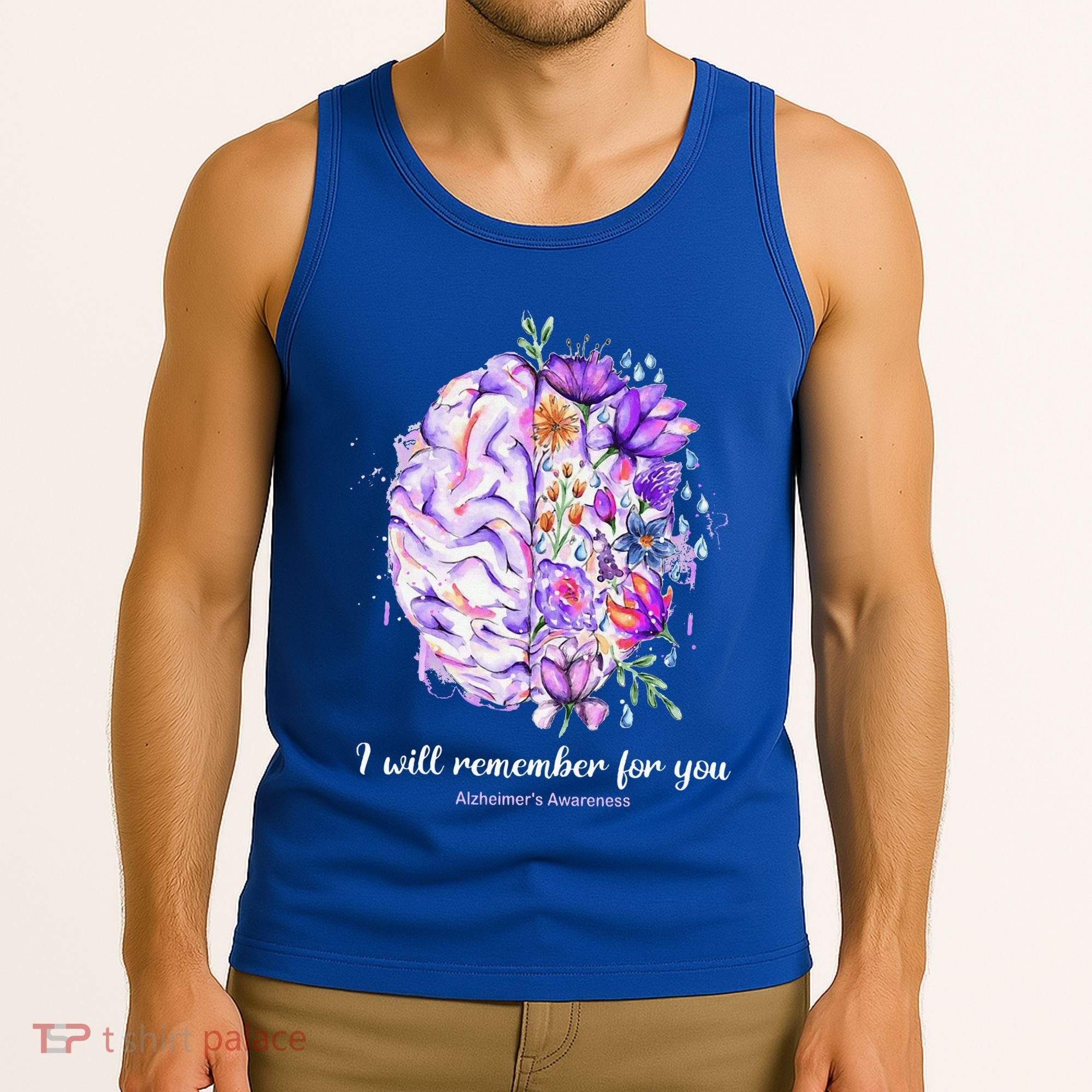 I Will Remember For You Brain AlzheimerS Awareness Tank Top