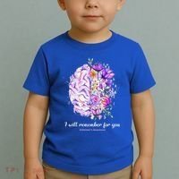 I Will Remember For You Brain AlzheimerS Awareness Toddler T-Shirt thumb 2