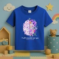I Will Remember For You Brain AlzheimerS Awareness Toddler T-Shirt thumb 3