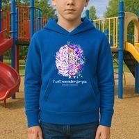 I Will Remember For You Brain AlzheimerS Awareness Kids Hoodie thumb 2