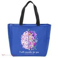 I Will Remember For You Brain AlzheimerS Awareness Tote Bag thumb 0