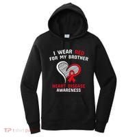 I Wear Red For My Brother Heart Disease Awareness CHD Day Women's Hoodie thumb 0
