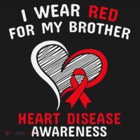 I Wear Red For My Brother Heart Disease Awareness CHD Day Women's Hoodie thumb 2