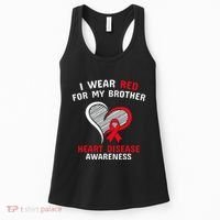 I Wear Red For My Brother Heart Disease Awareness CHD Day Women's Tank Top thumb 0
