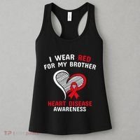 I Wear Red For My Brother Heart Disease Awareness CHD Day Women's Tank Top thumb 3