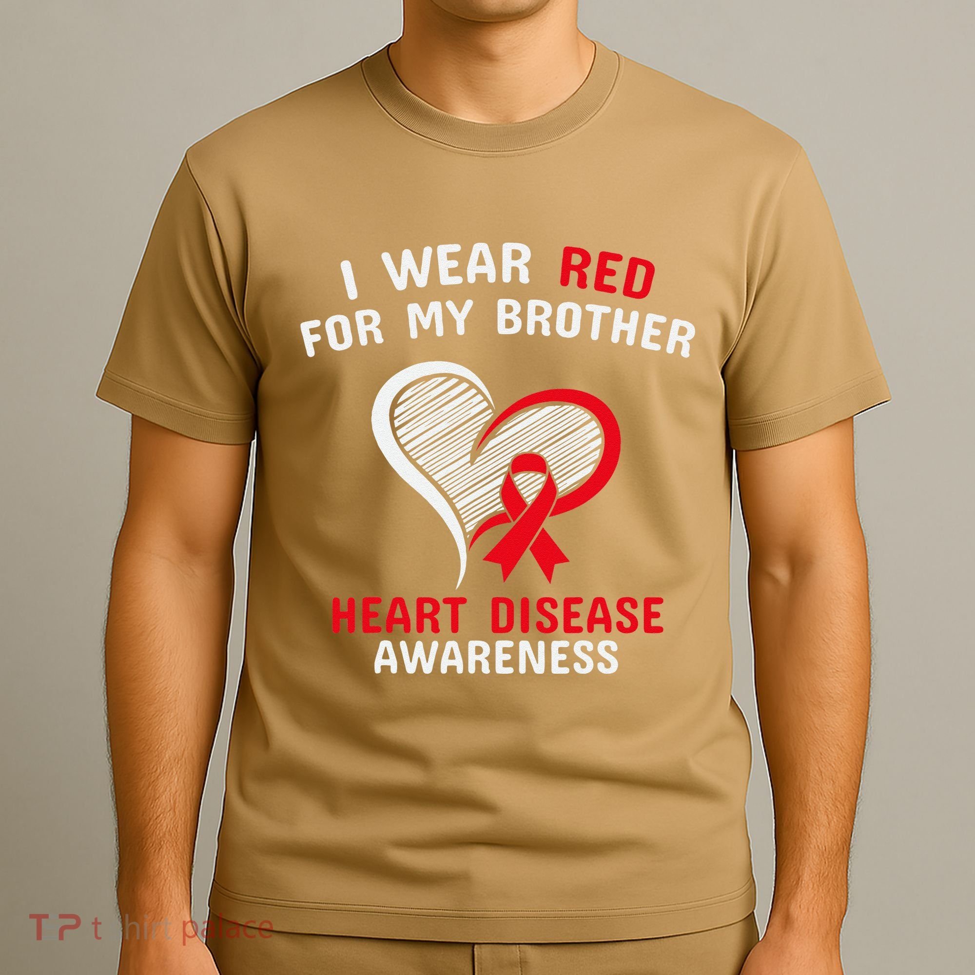 I Wear Red For My Brother Heart Disease Awareness CHD Day T-Shirt