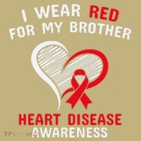 I Wear Red For My Brother Heart Disease Awareness CHD Day Mousepad thumb 1
