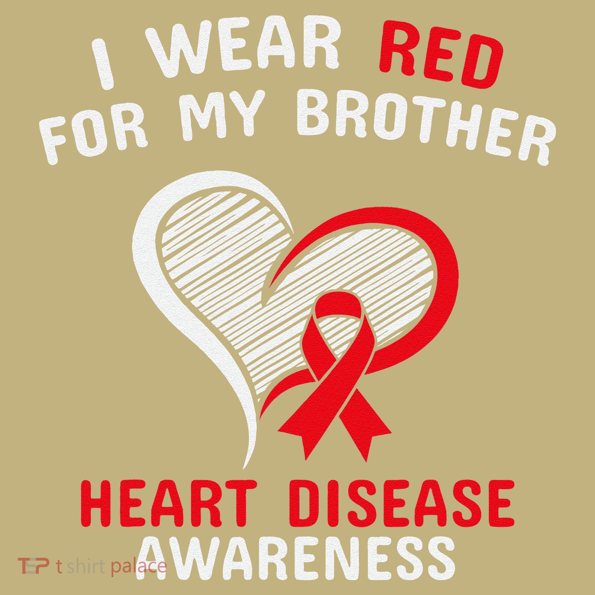 I Wear Red For My Brother Heart Disease Awareness CHD Day Mousepad