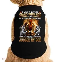 I Would Rather Stand With God Doggie Tank thumb 0