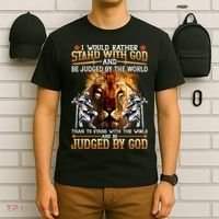 I Would Rather Stand With God T-Shirt thumb 6