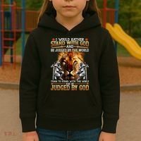 I Would Rather Stand With God Kids Hoodie thumb 3