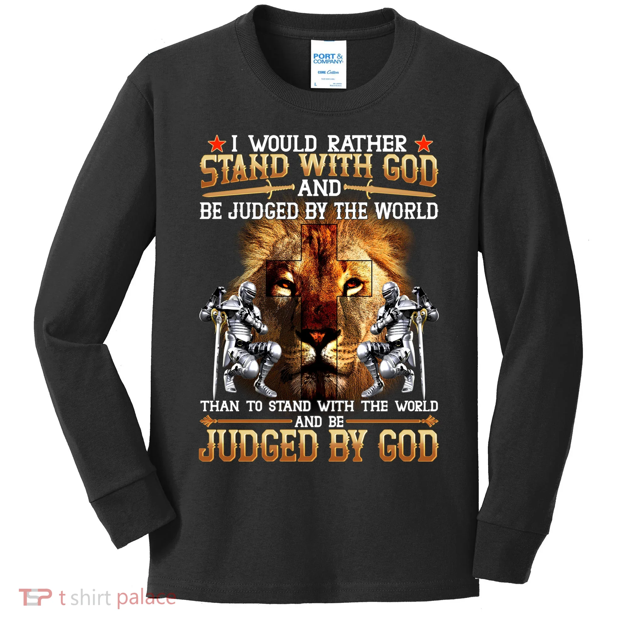 I Would Rather Stand With God Kids Long Sleeve Shirt