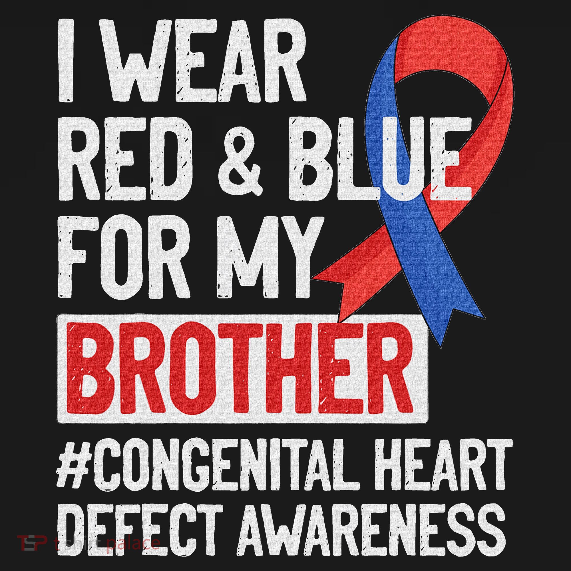 I Wear Red Blue For My Brother Chd Congenital Heart Disease Women's Hoodie