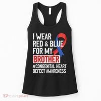 I Wear Red Blue For My Brother Chd Congenital Heart Disease Women's Tank Top thumb 0