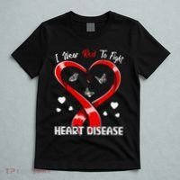 I Wear Red To Fight Heart Disease Awareness CHD Gifts Ribbon T-Shirt thumb 5