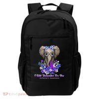 I Will Remember For You Purple Ribbon Alzheimers Awareness Backpack thumb 0