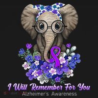I Will Remember For You Purple Ribbon Alzheimers Awareness Backpack thumb 2