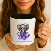 I Will Remember For You Purple Ribbon Alzheimers Awareness Coffee Mug thumb 3