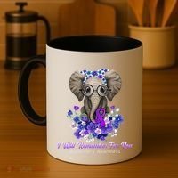 I Will Remember For You Purple Ribbon Alzheimers Awareness Coffee Mug thumb 4
