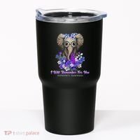 I Will Remember For You Purple Ribbon Alzheimers Awareness Tumbler thumb 0