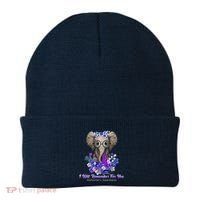 I Will Remember For You Purple Ribbon Alzheimers Awareness Beanie thumb 0