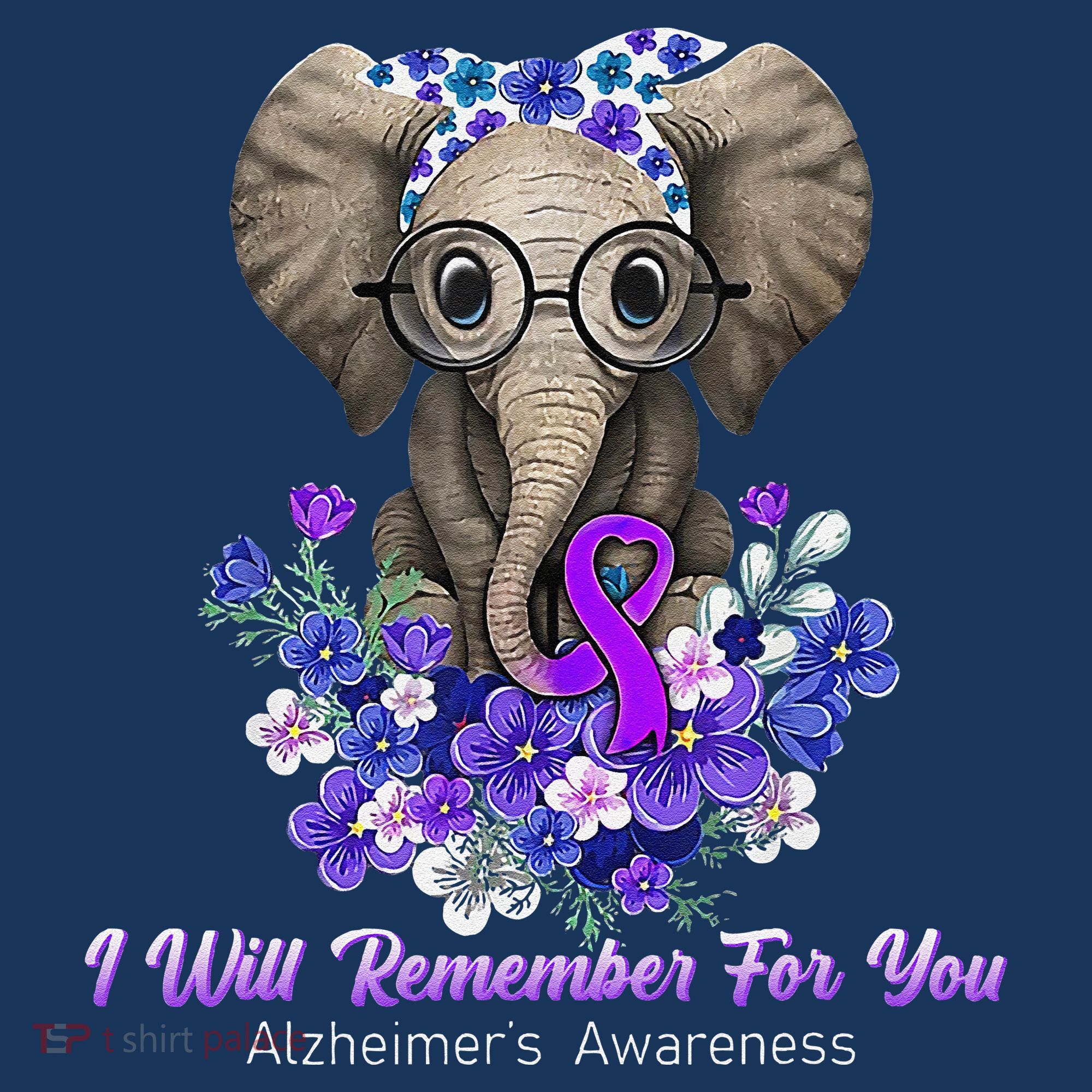 I Will Remember For You Purple Ribbon Alzheimers Awareness Women's Hoodie