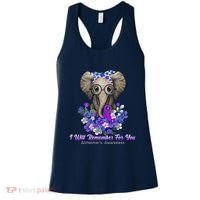 I Will Remember For You Purple Ribbon Alzheimers Awareness Women's Tank Top thumb 0